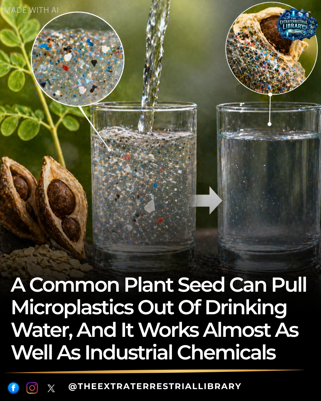 Plant Seed vs Microplastics